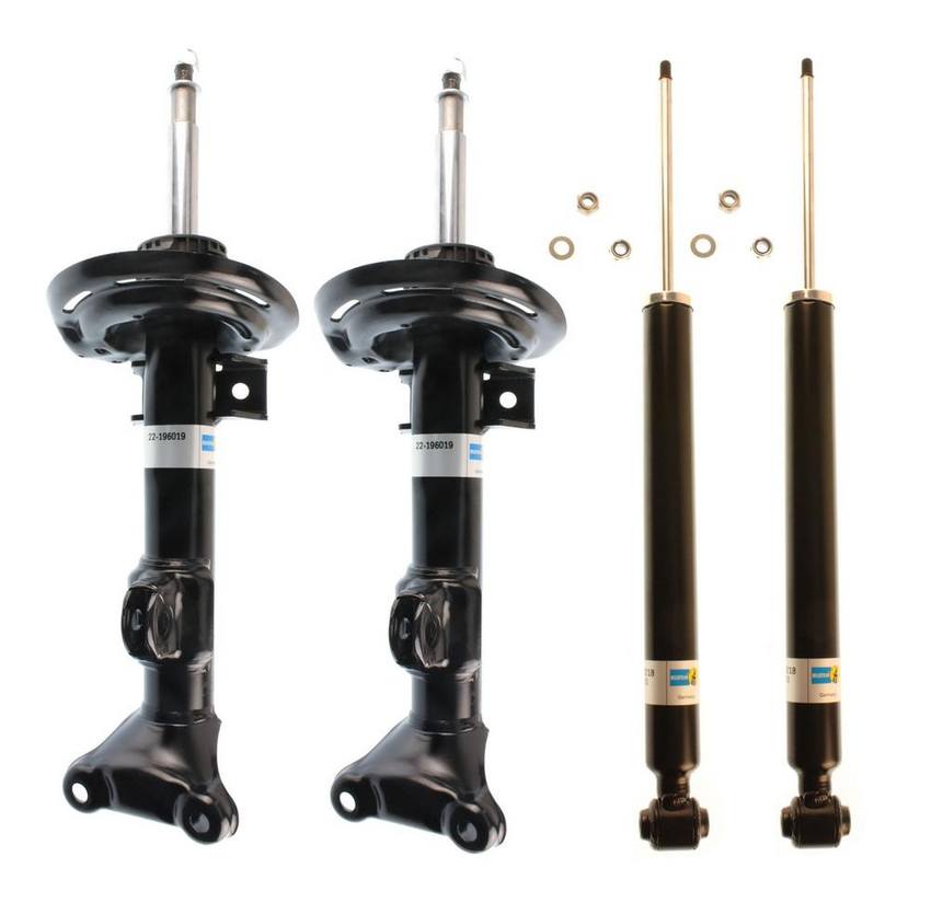 Mercedes Suspension Strut and Shock Absorber Assembly Kit - Front and Rear (Standard Suspension) (B4 OE Replacement DampMatic) 204326350028 - Bilstein 3799911KIT